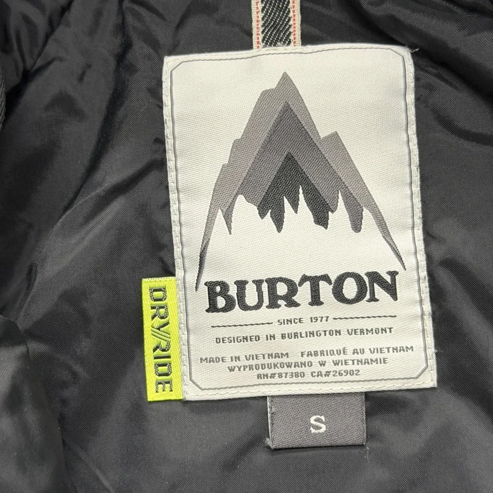 Burton Jacket Womens Small Black Floral Parka Hooded‎ Ski